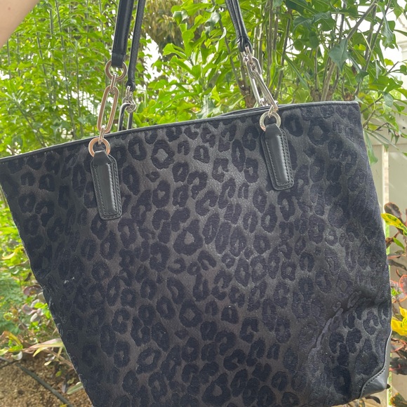 Coach Maddison Chenille Black Tote - Picture 2 of 8